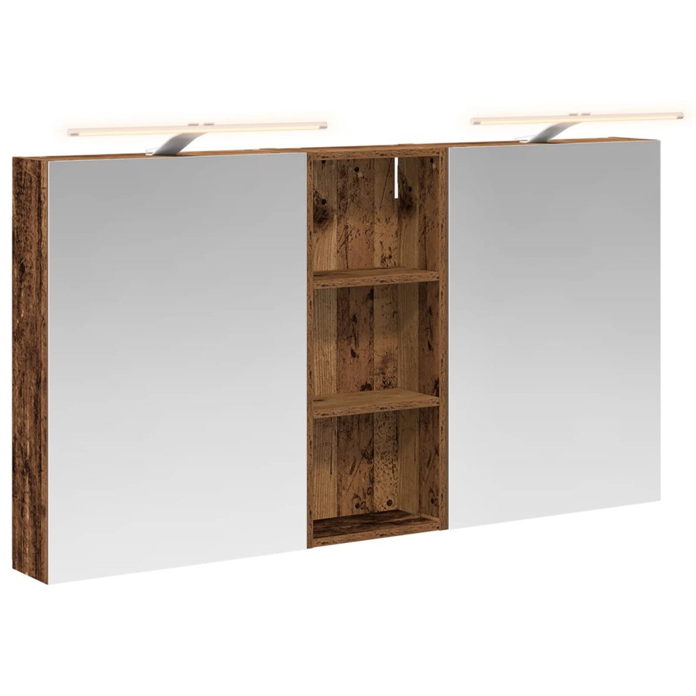 vidaXL Badrumsskåpsset 3 pcs 130 x 14,5 x 70 cm Konstruerat trä