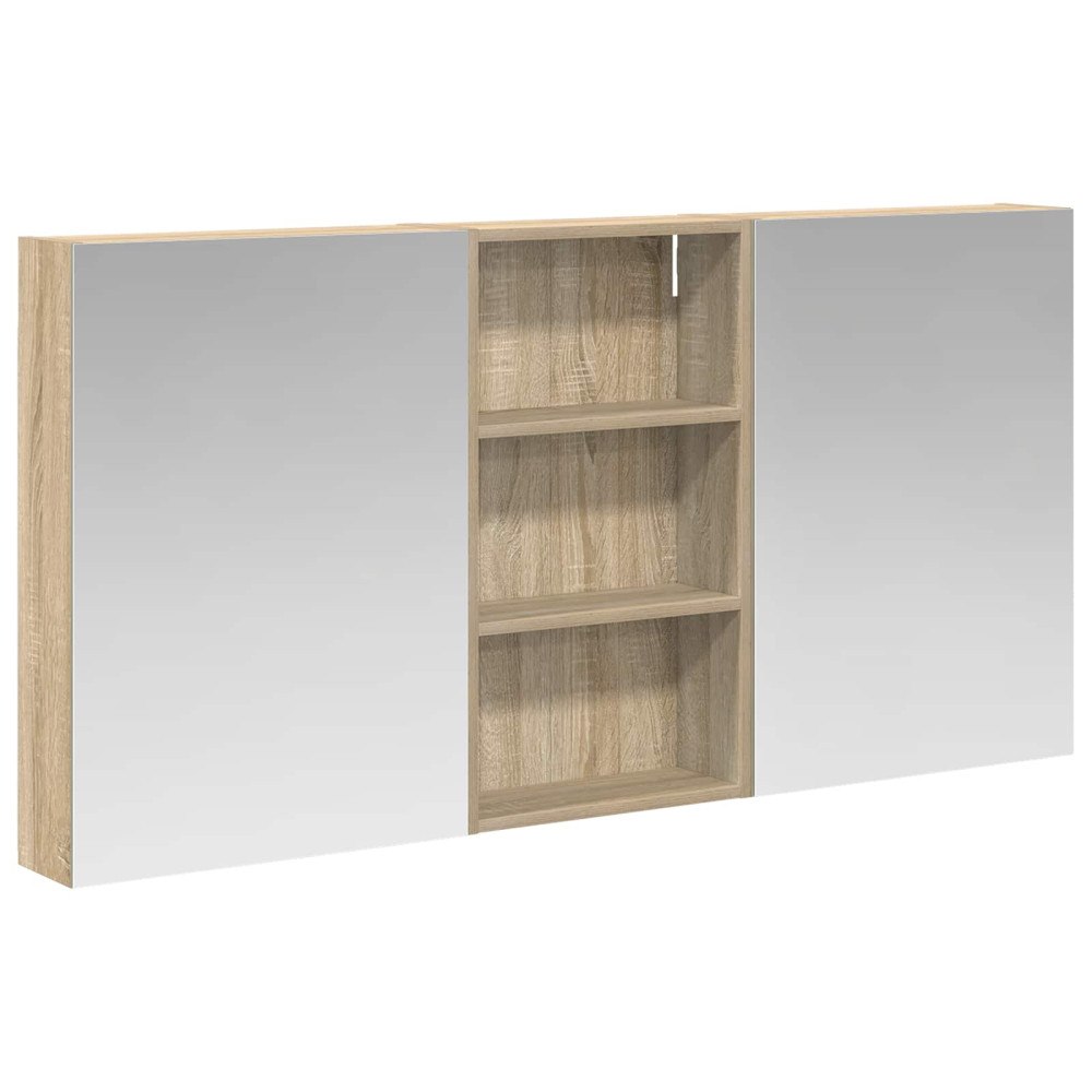 vidaXL Badrumsskåpsset 3 pcs 140 x 14,5 x 70 cm Konstruerat trä