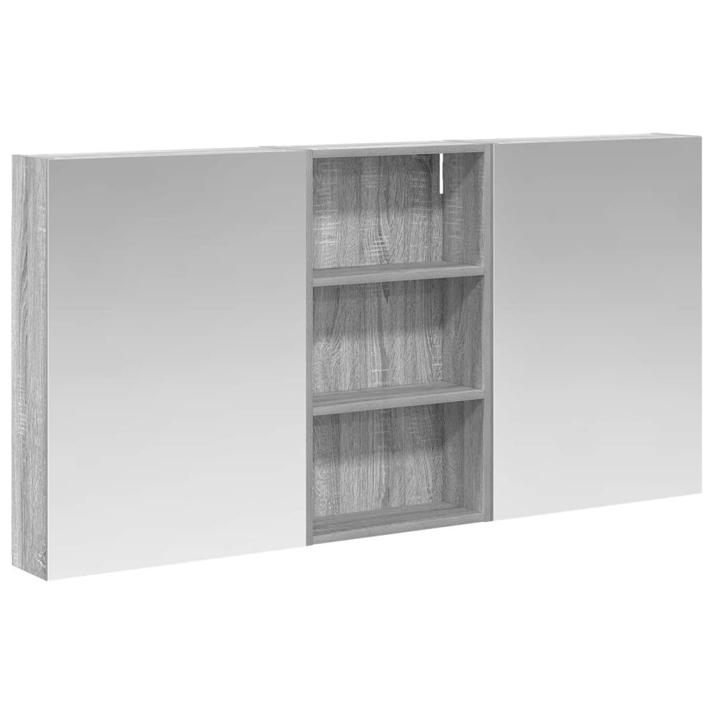 vidaXL Badrumsskåpsset 3 pcs 140 x 14,5 x 70 cm Konstruerat trä