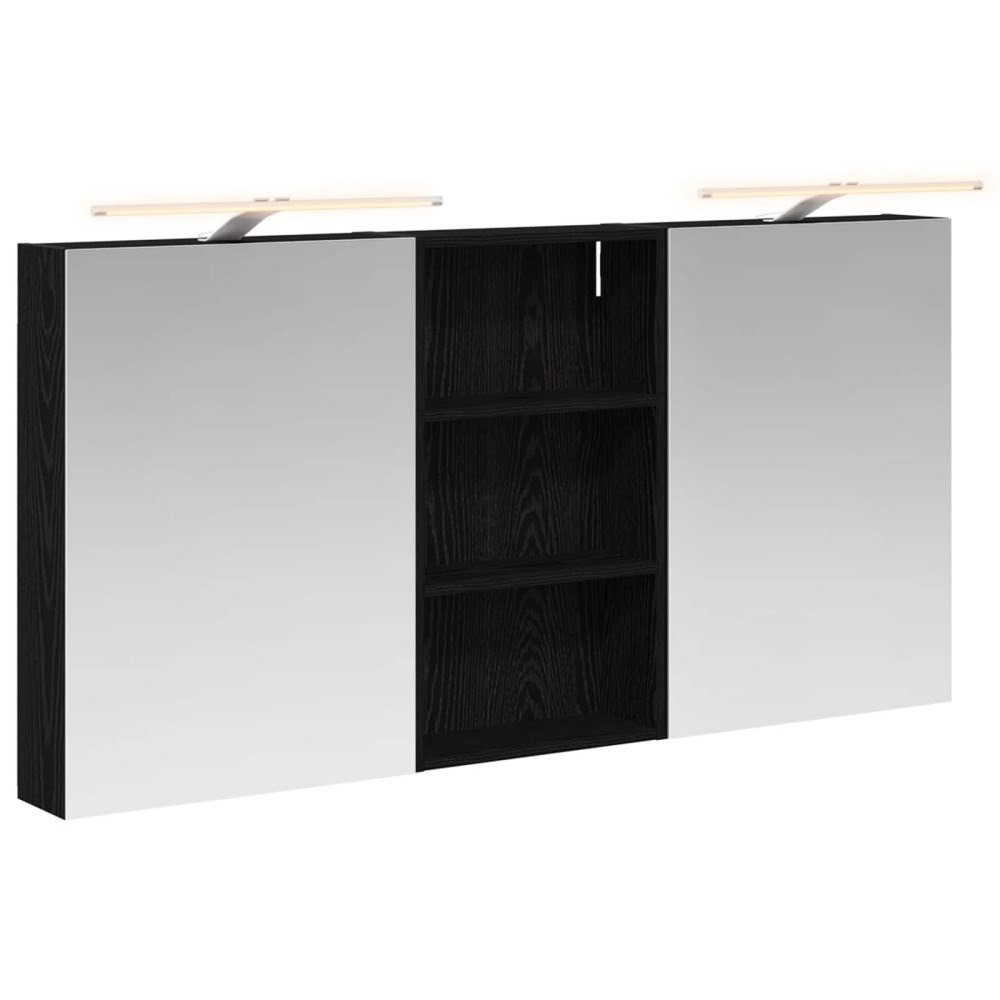 vidaXL Badrumsskåpsset 3 pcs 140 x 14,5 x 70 cm Konstruerat trä