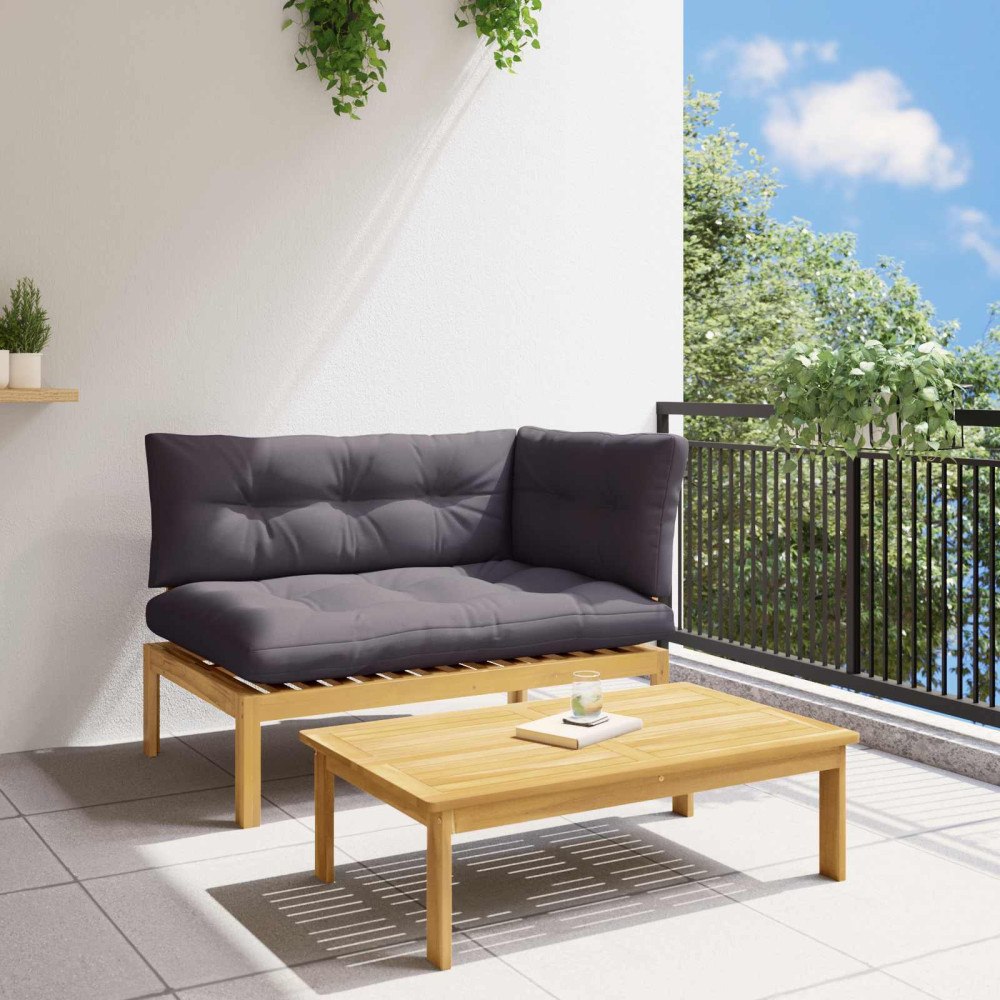 vidaXL 2 Stycke Akaciaträ Ljusbrun