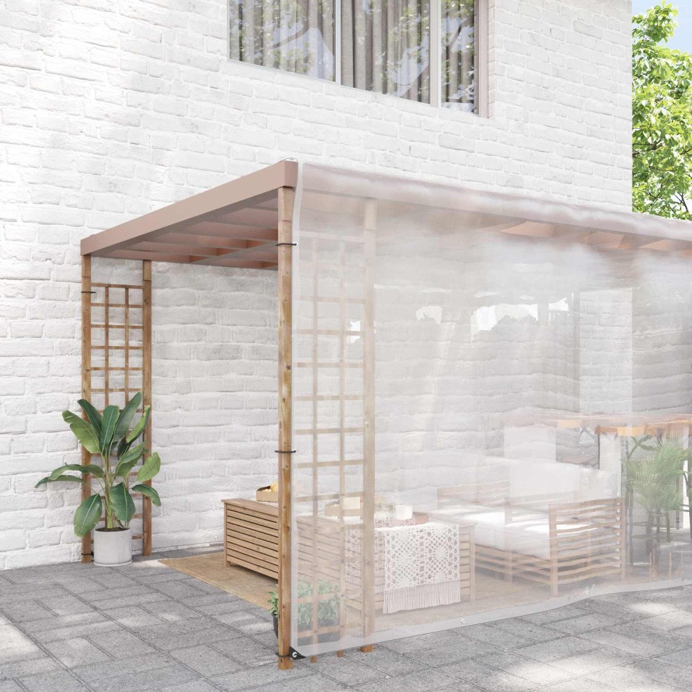 vidaXL Växtskydd Transparent 8 x 12 m PE