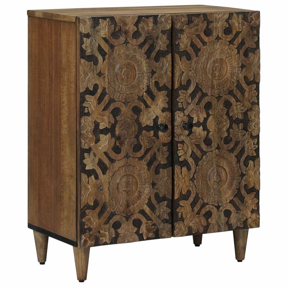 vidaXL Förvaringsskåp Brun 60 x 33,5 x 75 cm Massivt mangoträ
