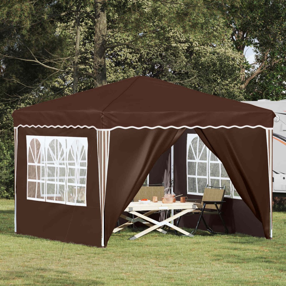 vidaXL Pop-up Partytält Brun 288 x 288 x 245 cm Oxford Tyg