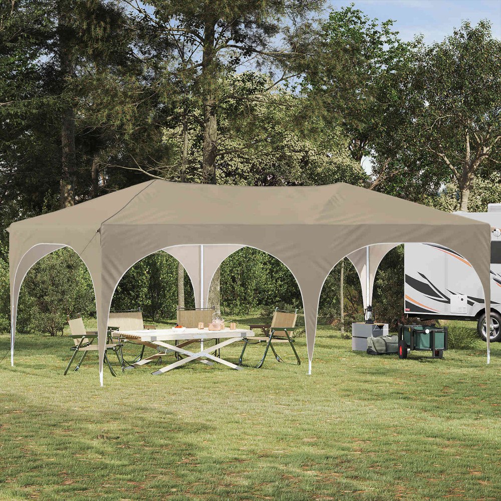 vidaXL Pop-up Partytält Kräm 575 x 288 x 245 cm Oxford Tyg