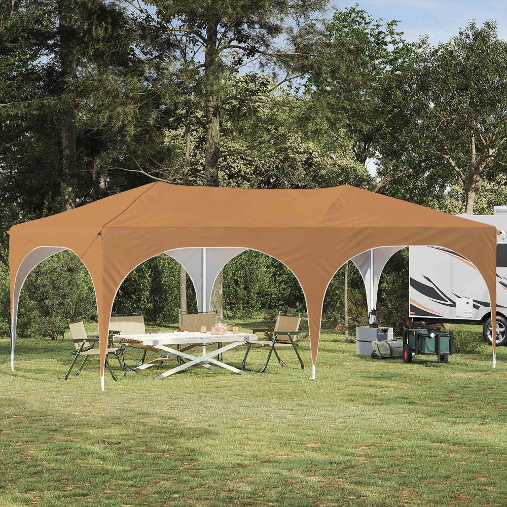 vidaXL Pop-up Partytält Beige 575 x 288 x 245 cm Oxford Tyg