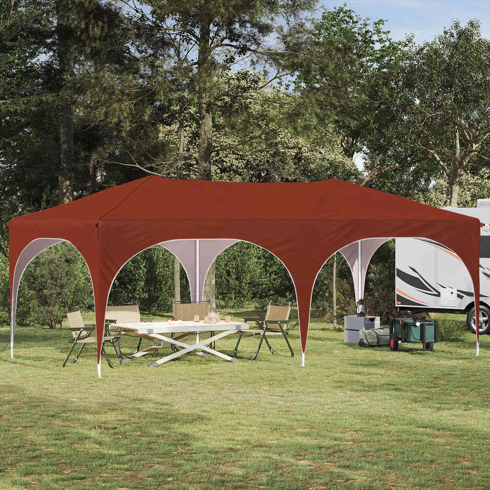 vidaXL Pop-up Partytält Terracotta 575 x 288 x 245 cm Oxford Tyg
