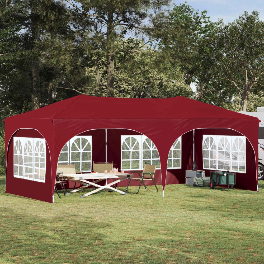 vidaXL Pop-up Partytält Vinröd 575 x 288 x 245 cm Oxford Tyg