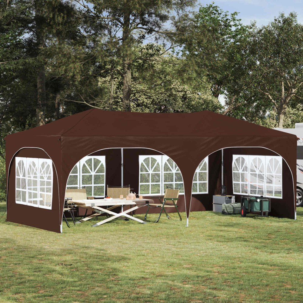 vidaXL Pop-up Partytält Brun 575 x 288 x 245 cm Oxford Tyg