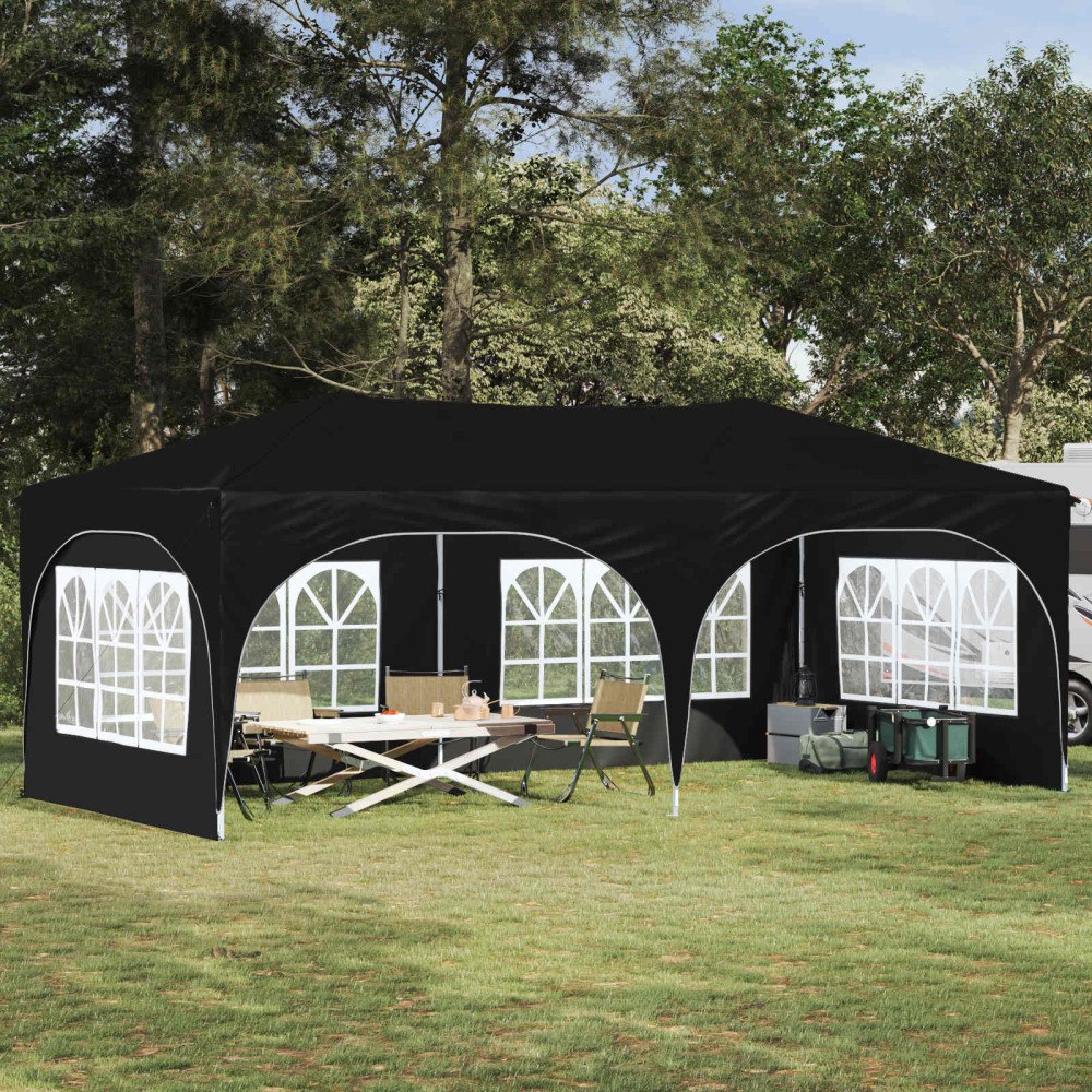 vidaXL Pop-up Partytält Svart 575 x 288 x 245 cm Oxford Tyg