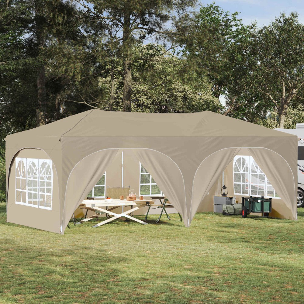 vidaXL Pop-up Partytält Kräm 575 x 288 x 245 cm Oxford Tyg