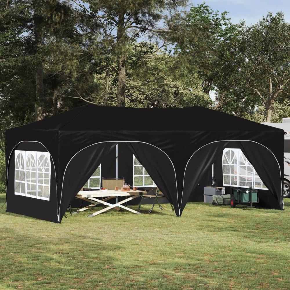 vidaXL Pop-up Partytält Svart 575 x 288 x 245 cm Oxford Tyg