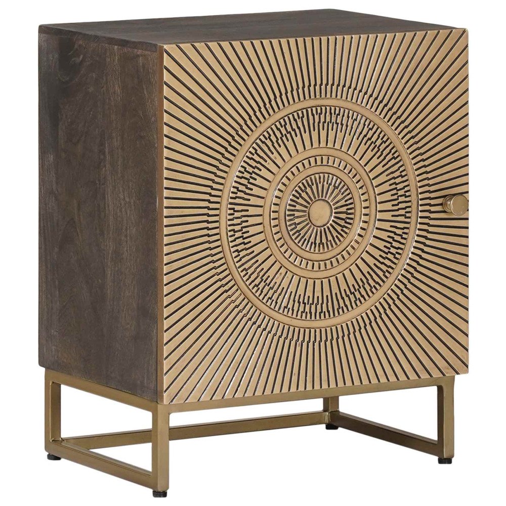 vidaXL Nattduksbord Mässing 40 x 30 x 50 cm