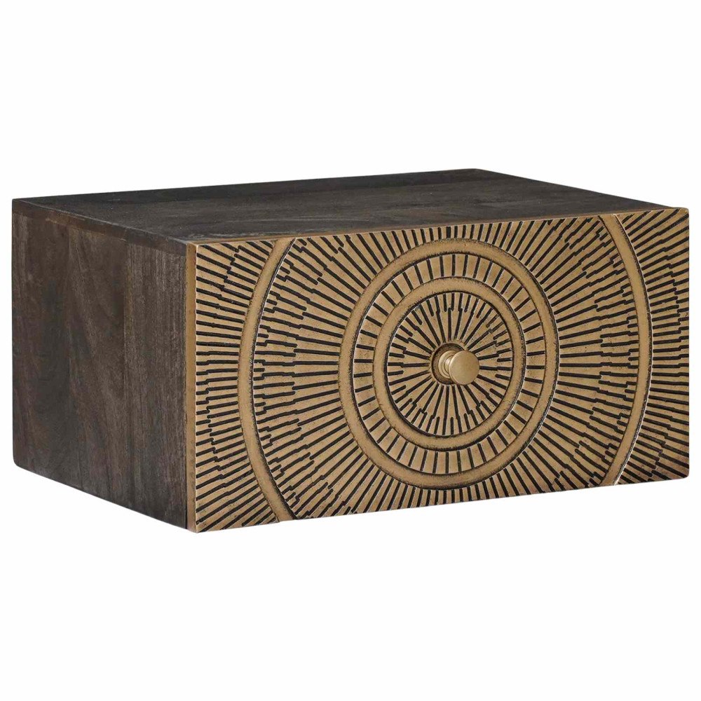 vidaXL Nattduksbord Mässing 40 x 30 x 20 cm