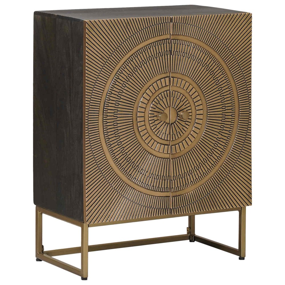 vidaXL Sideboard Mässing 53,5 x 30 x 70 cm