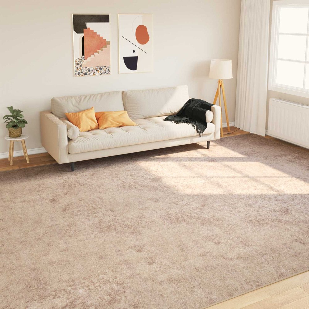vidaXL Mattlöpare MARSA Beige 300 x 400 cm Polyester och PVC