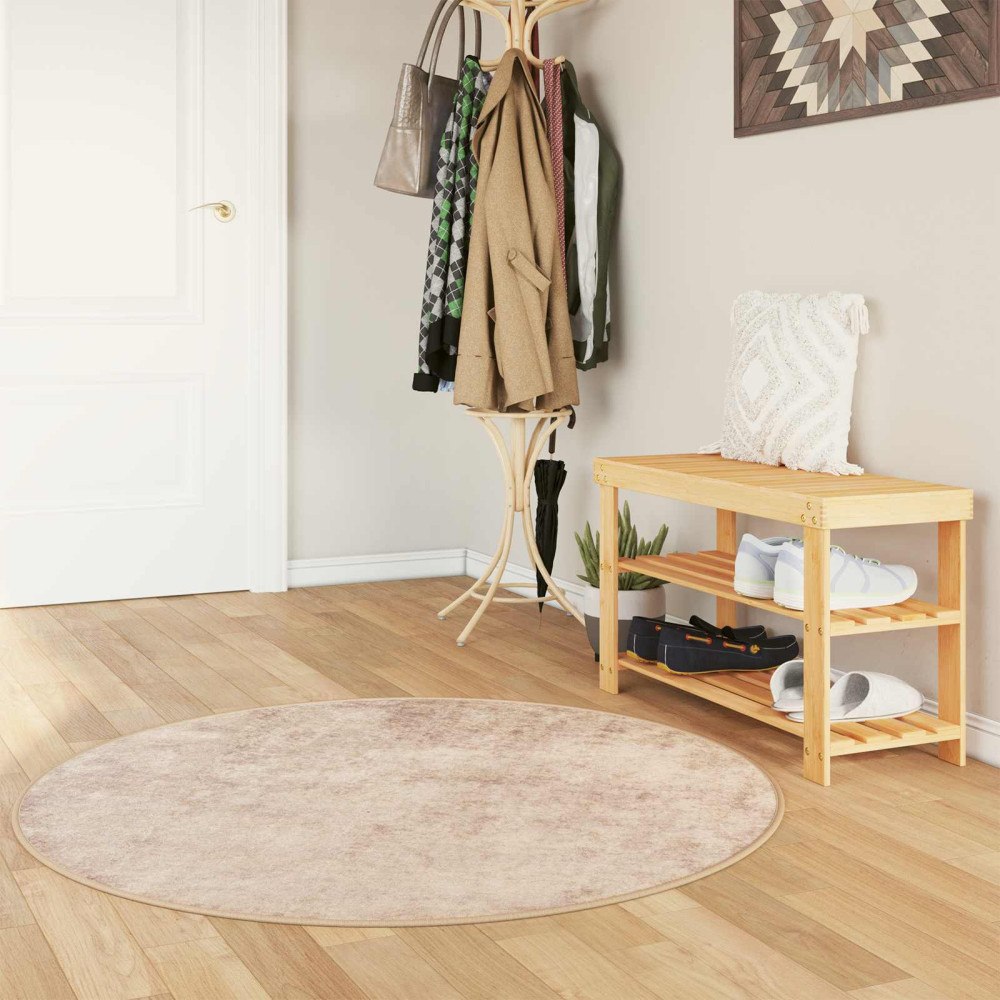 vidaXL Mattlöpare MARSA Beige 120 x 120 cm Polyester och PVC