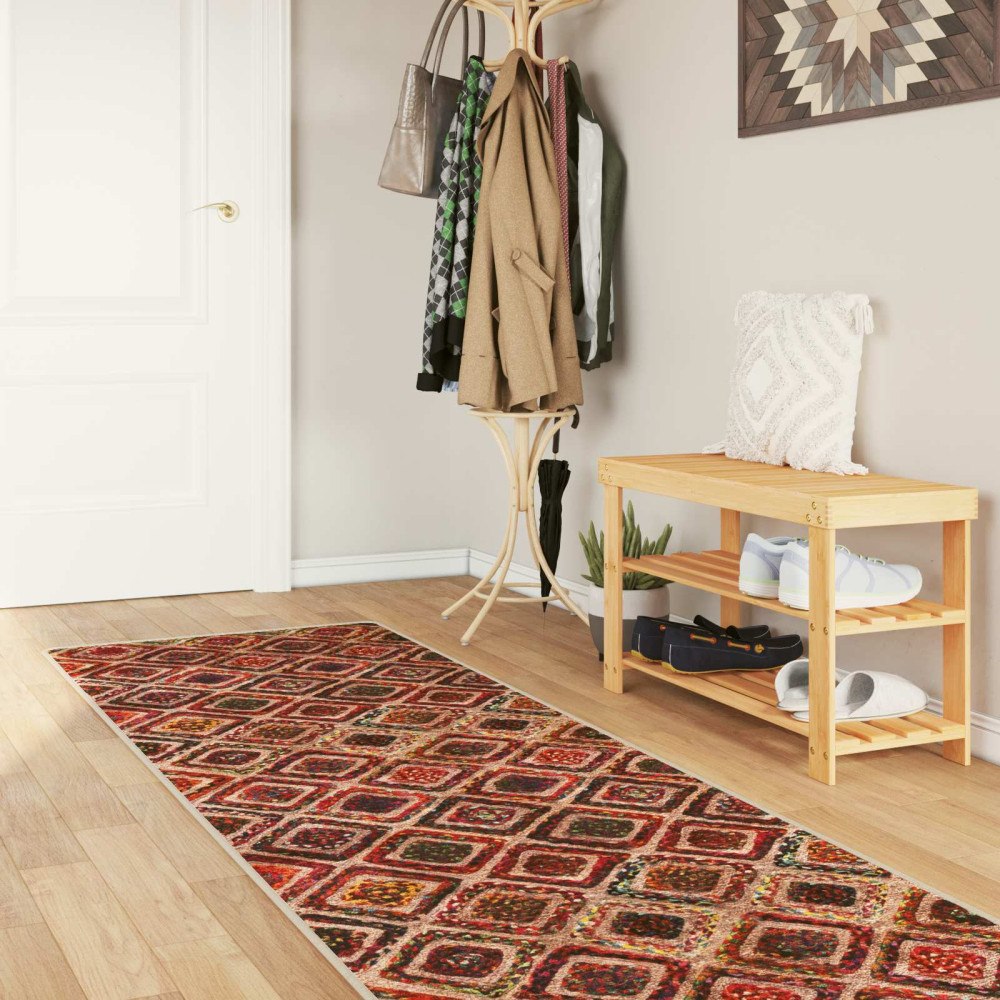 vidaXL Mattlöpare MARSA Flerfärgsdesign 100 x 450 cm Polyester och PVC