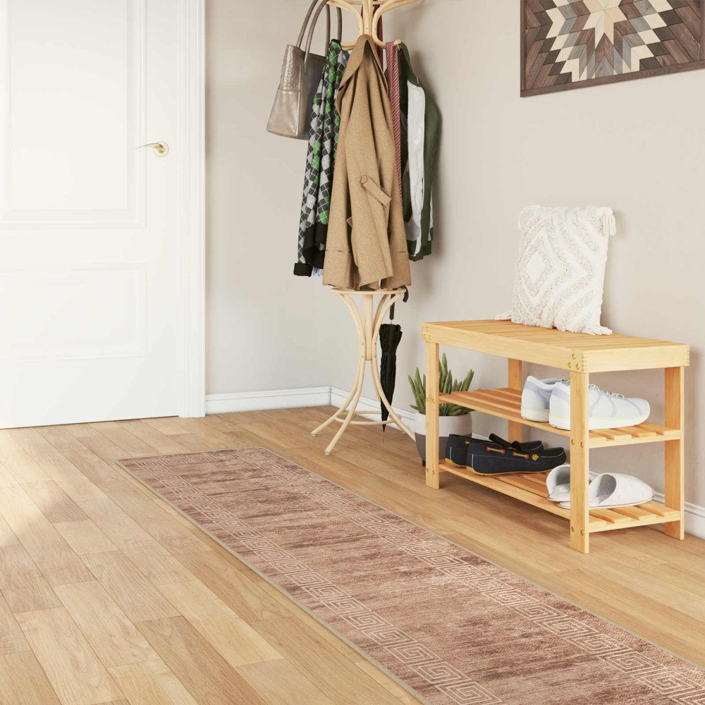 vidaXL Mattlöpare MARSA Vit 50 x 300 cm Polyester och PVC