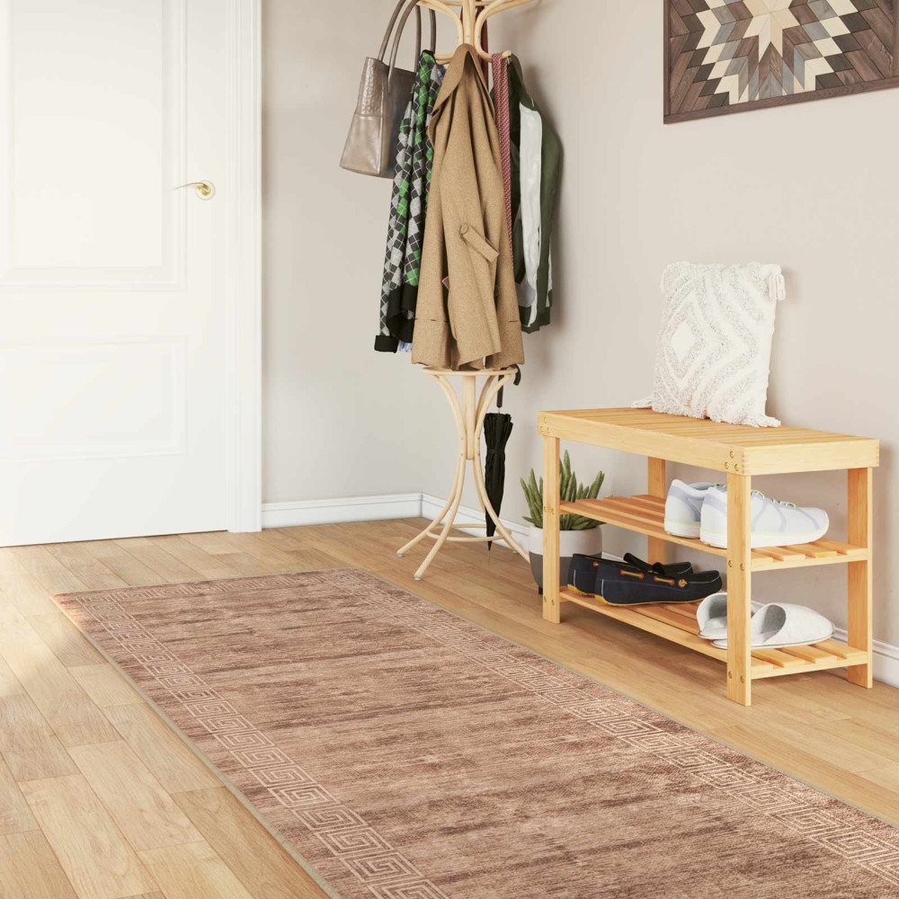 vidaXL Mattlöpare MARSA Vit 80 x 350 cm Polyester och PVC