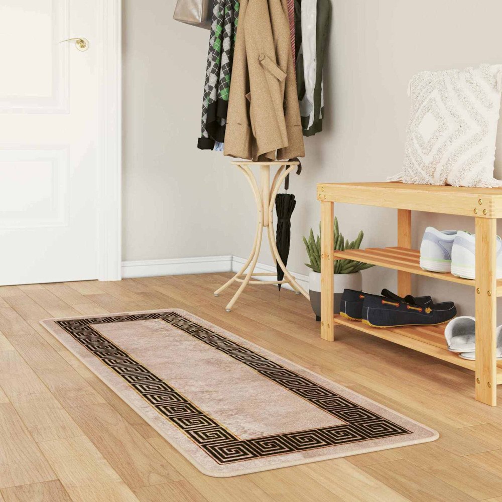 vidaXL Mattlöpare MARSA Svart 50 x 150 cm Polyester och PVC