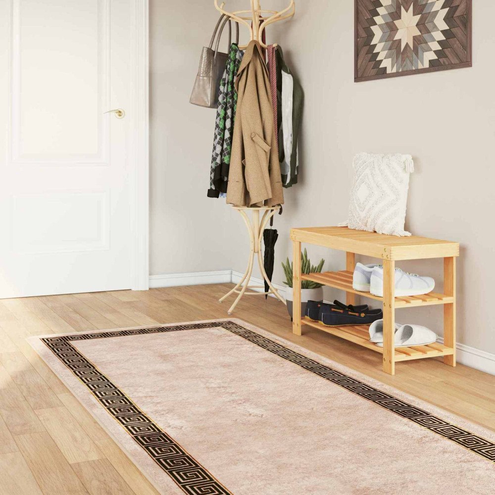 vidaXL Mattlöpare MARSA Svart 80 x 350 cm Polyester och PVC