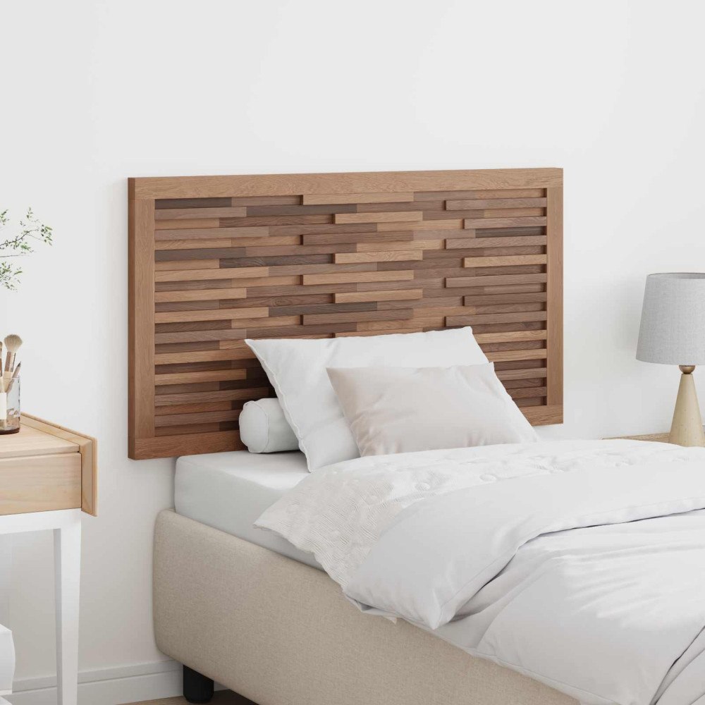 vidaXL Huvudgavel Väggmonterad Naturfärg 100 cm Massivt teakträ