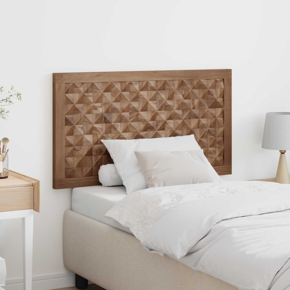 vidaXL Huvudgavel Naturfärg Massiv teak