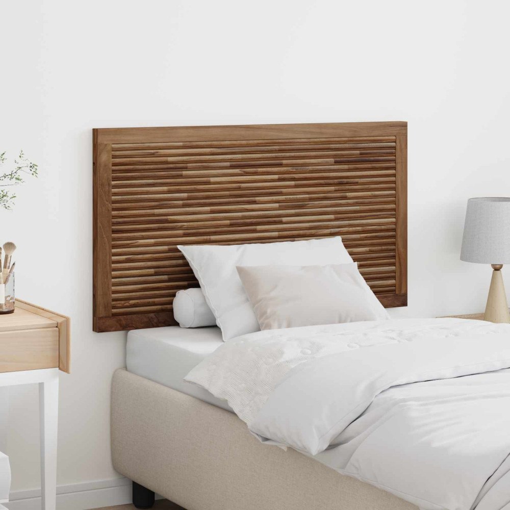 vidaXL Huvudgavel Väggmonterad Naturfärg 100 cm Massivt teakträ