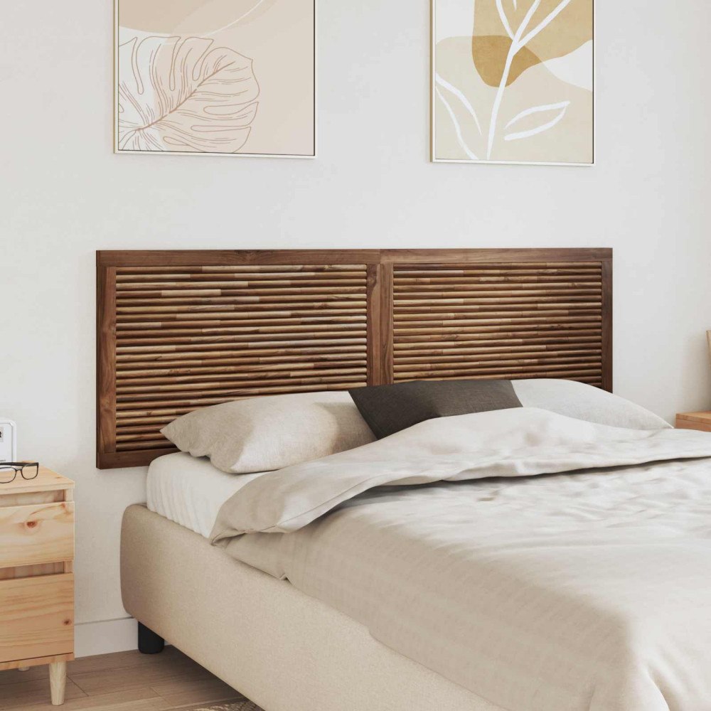 vidaXL Huvudgavel Väggmonterad Naturfärg 160 cm Massivt teakträ