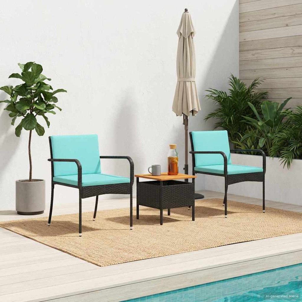 vidaXL Trädgårdset med kudde stål