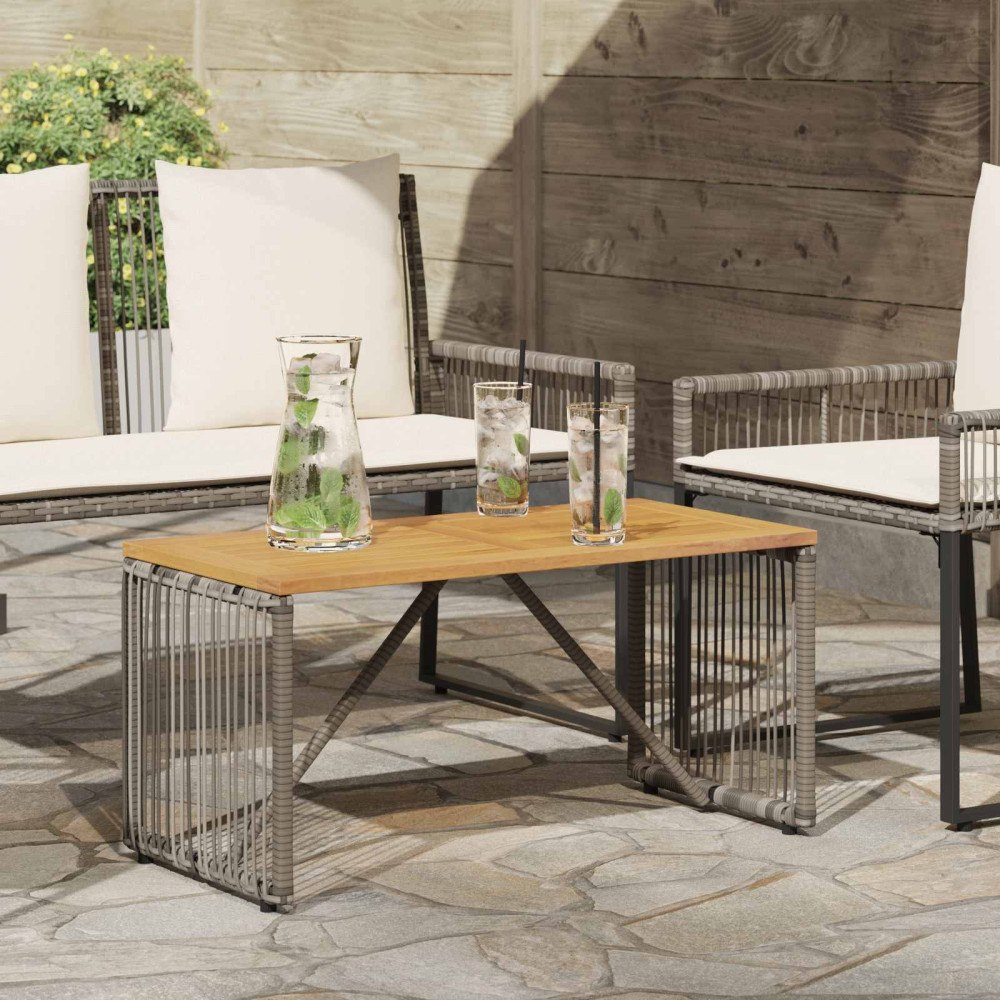 vidaXL Utomhusbord Grå och Brun 80 x 40 x 40 cm konstrotting