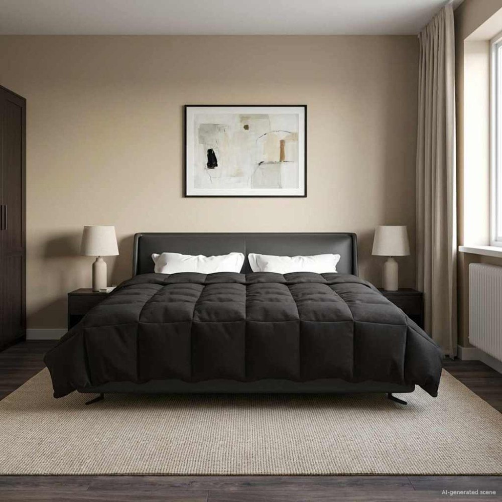 vidaXL Vinter Täcke Quiltad Antracit 240 x 260 cm Mikrofiber