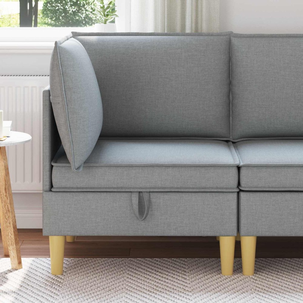 vidaXL Soffa med förvaring Tyg