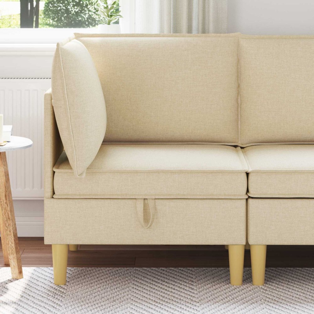 vidaXL Soffa med förvaring Tyg