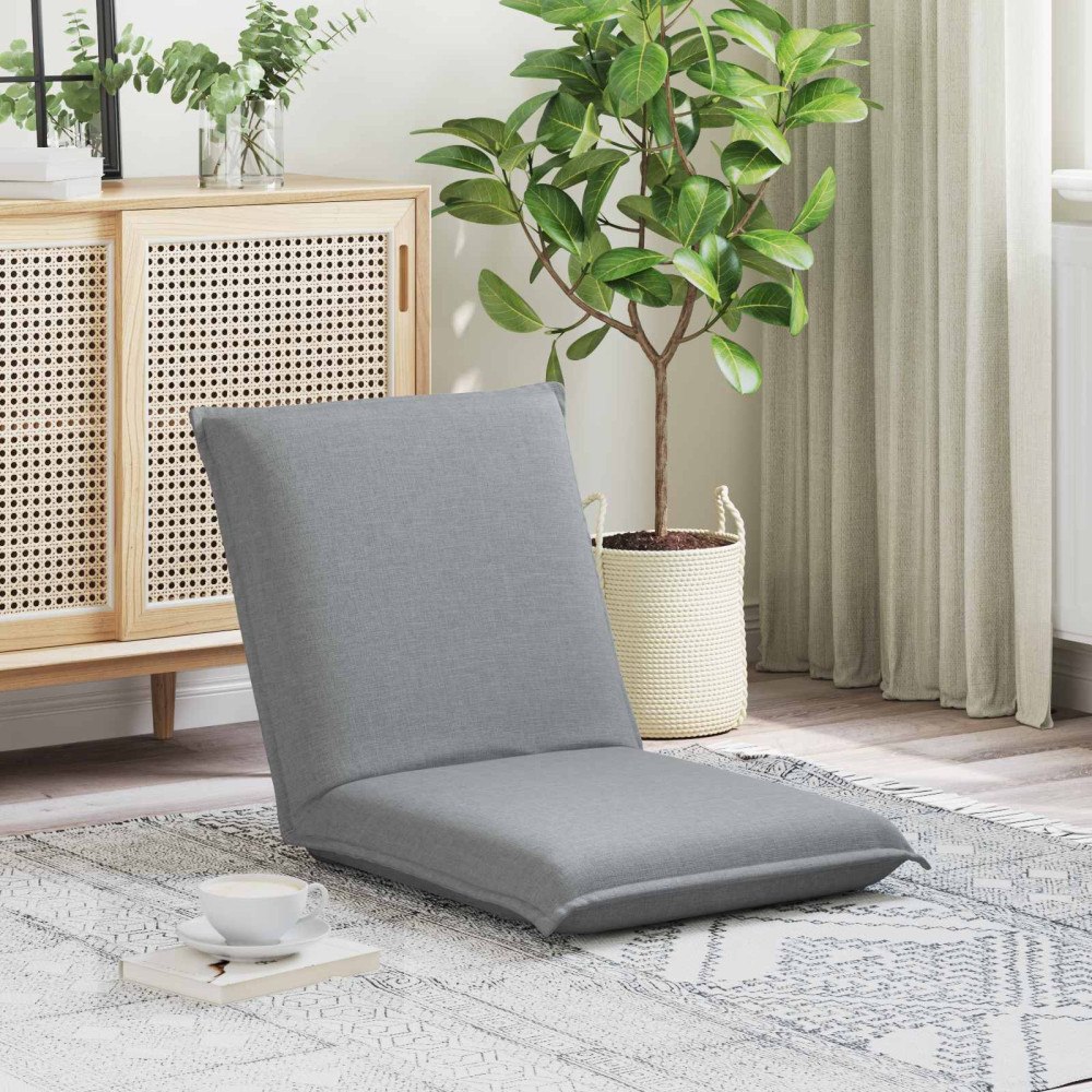 vidaXL Golvstol Ljusgrå 54 x 64 x 59 cm tyg