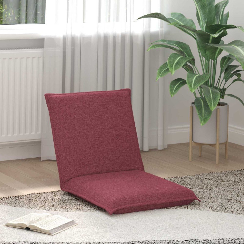 vidaXL Golvstol Vinröd 54 x 64 x 59 cm tyg