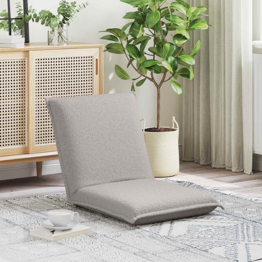 vidaXL Golvstol Ljusgrå 54 x 64 x 59 cm Sjöfåls tyg