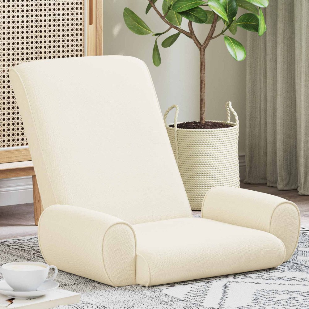 vidaXL Golvstol Kräm 68 x 51 x 56 cm Kornig Sammet