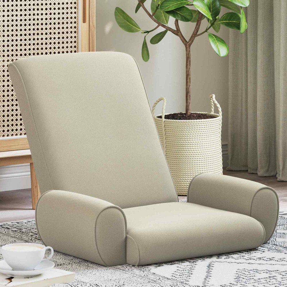 vidaXL Golvstol Sand 68 x 51 x 56 cm Kornig Sammet