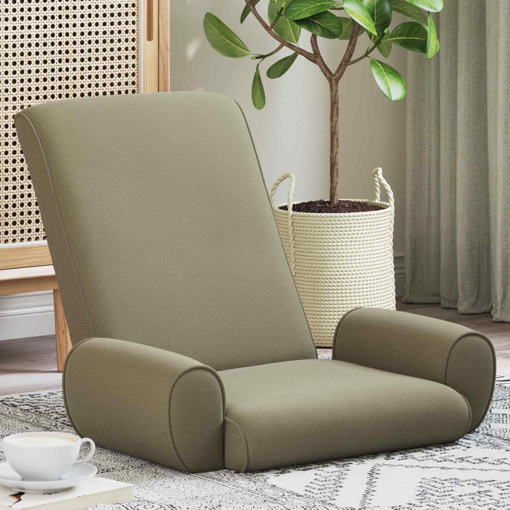 vidaXL Golvstol Kaki 68 x 51 x 56 cm Kornig Sammet