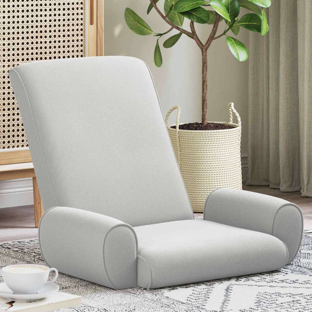 vidaXL Golvstol Ljusgrå 68 x 51 x 56 cm Kornig Sammet