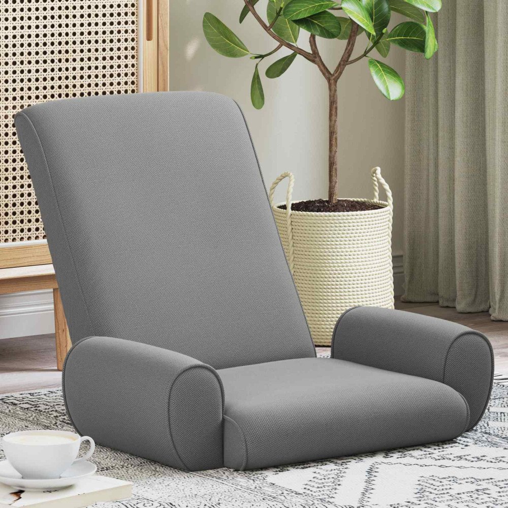 vidaXL Golvstol Mörkgrå 68 x 51 x 56 cm Kornig Sammet