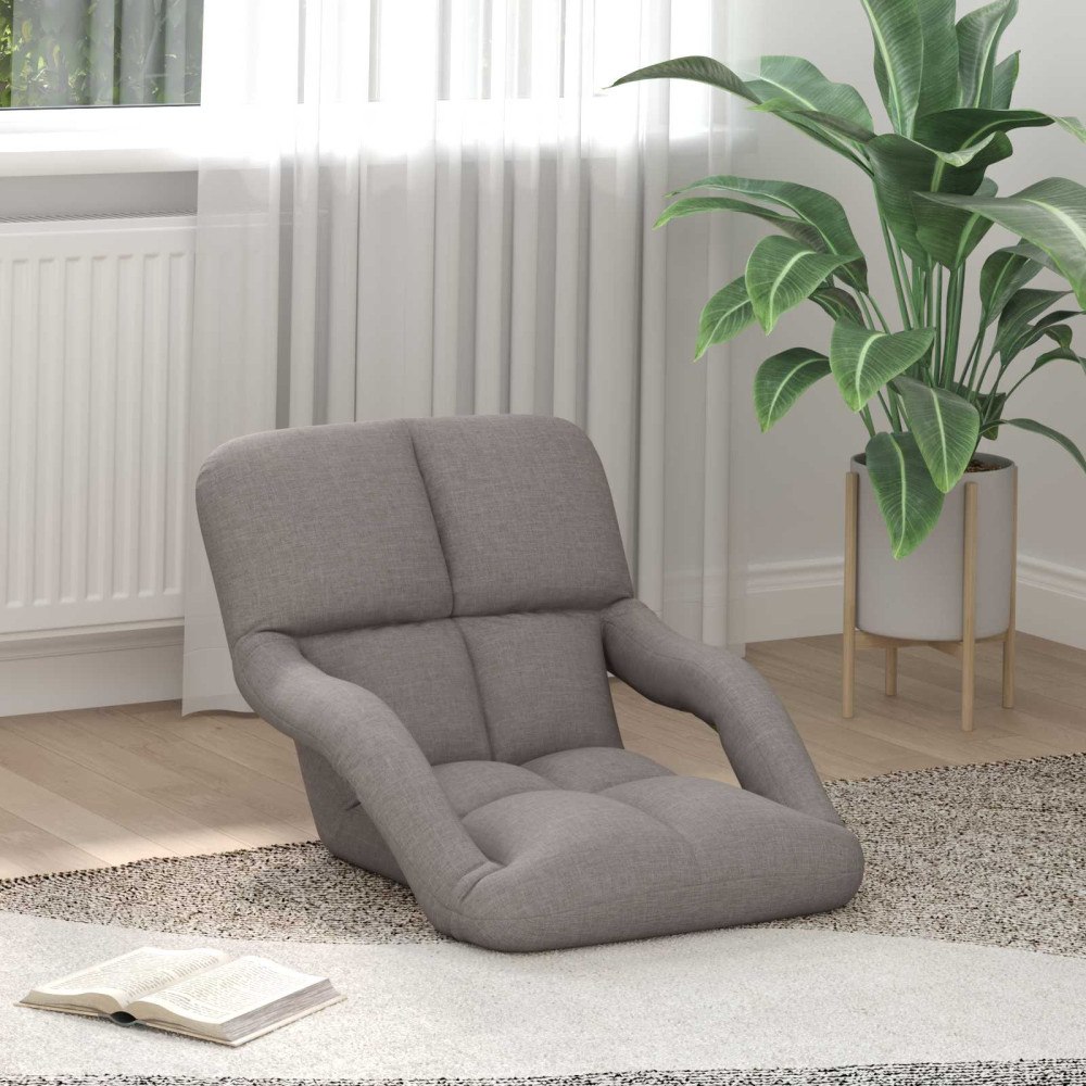 vidaXL Justerbar golvstol Reclining Taupe 58 x 62 x 58 cm Tyg