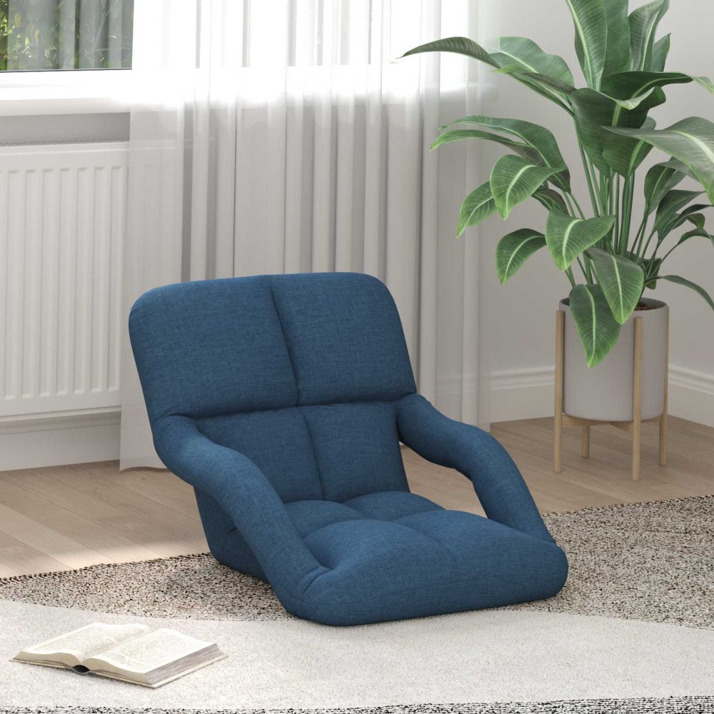 vidaXL Justerbar golvstol Reclining Blå 58 x 62 x 58 cm Tyg