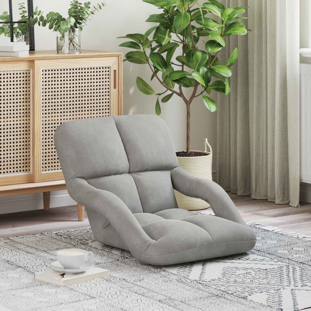 vidaXL Golvstol Ljusgrå 58 x 62 x 58 cm Sammet