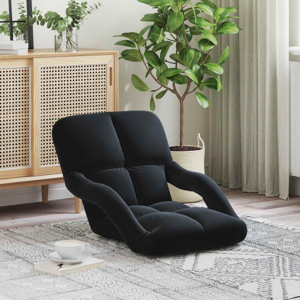 vidaXL Golvstol Svart 58 x 62 x 58 cm Sammet