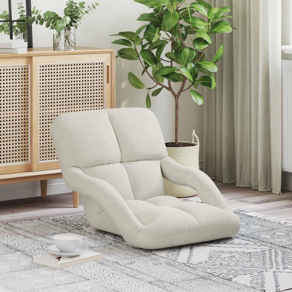 vidaXL Golvstol Kräm 58 x 62 x 58 cm Sammet