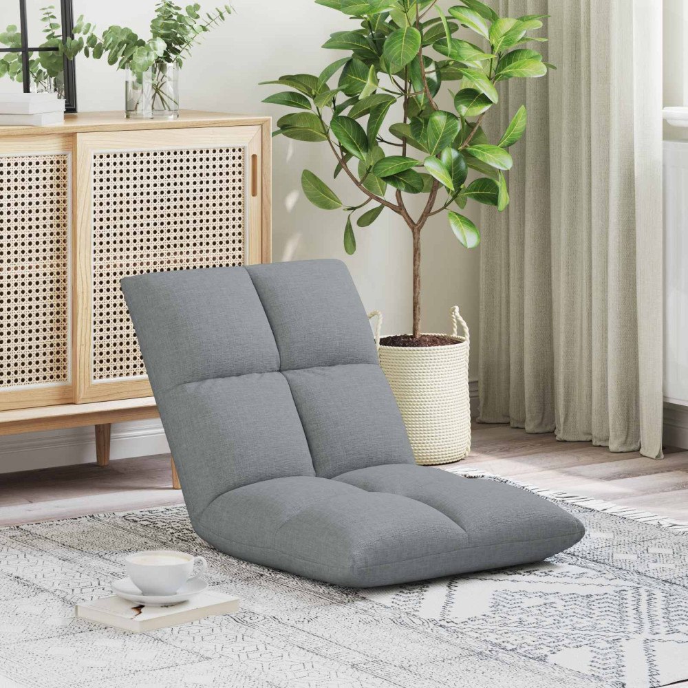 vidaXL Golvstol Ljusgrå 50 x 61 x 57 cm tyg