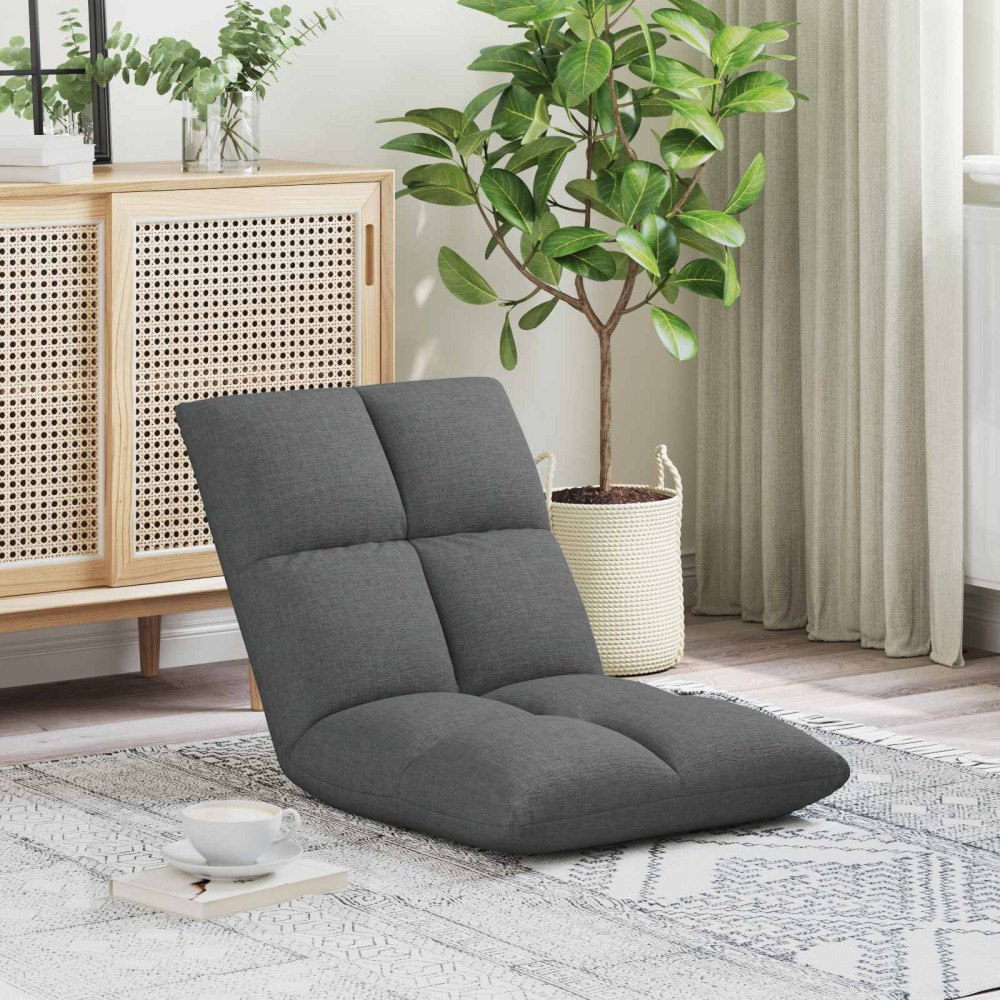 vidaXL Golvstol Mörkgrå 50 x 61 x 57 cm tyg